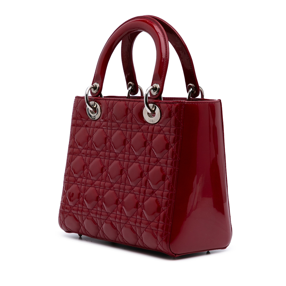 Pre-Loved Dior Medium Patent Cannage Lady Dior - Picture 2 of 10